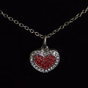 Rhinestone heart pendant